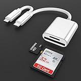 USB C zu SD/MicroSD Kartenleser, Rocketek USB 3.0 Micro USB zu USB Typ C Aluminium OTG Adapter Kompatibel mit Android Phones/Tablets PC/Laptop mit OTG Funktion TF Kartensp