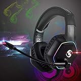 NHNKB PC Slim Laptop Headset PS4 X LED für 3,5 mm Kopfhörer MIC One SW Gaming S Kopfhörer & Kopfhörer (Schwarz, 21 x 18 x 10 cm)