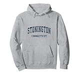 Stonington Connecticut CT Vintage Uni Sport Marineblau Pullover H