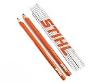 Stihl Zollstock weiss und Stihl Zimmermannsbleistifte 2 Stück orange, Gliedermaßstab mit Wink