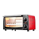 Elektrischer Tischbackofen 12L kompakter Toasterofen mit Niedertemperaturgärung, Krümelschublade und 1050 Watt Kochleistung, 60-Minuten-T
