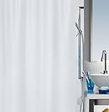 Spirella Anti-Schimmel Duschvorhang - Anti-Bakteriell, waschbar, wasserdicht - Polyester, „Primo “ 180x200cm Weiß