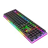 CZYNB Keyboards alternativ Action oder ergonomische Gaming-Tastatur- und Maus-Combo LED Rainbow Backlit-Tastatur mit 104 Key-Computer PC. Gaming-Tastatur für PC/Laptop