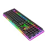 CZYNB Keyboards alternativ Action oder ergonomische Gaming-Tastatur- und Maus-Combo LED Rainbow Backlit-Tastatur mit 104 Key-Computer PC. Gaming-Tastatur für PC/Laptop