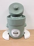 Ms-Steinzeug Gärtopf 10 L Pastell grün + Beschwerungssteine | Gesunde Ernährung durch Fermentation mit Sauerkrauttopf | Einmachtopf zum Konservieren | Vitaminbooster ideal für Vegetarier und Veg