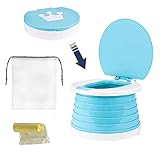 NETT Toilettensitz Kinder,Klapptoilette Für Kinder,Outdoor Toilettensitz,Töpfchen Falttoilette,Tragbares Reise-Klapptöpfchen,für Babytraining Indoor Outdoor Travel Töpfchen mit R