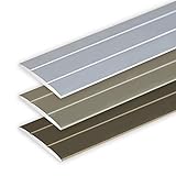 Toolerando Übergangsprofil Übergangsleiste Bodenleiste aus Aluminium Selbstklebend, Profil 134 cm x 36 mm x 2,5 mm, Champag