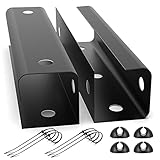 Yecaye Kabel-Management-Ablage für Unterschreibtisch, 80 cm, Schreibtisch-Kabel-Organizer für Kabel-Management, perfekt für Stehpult, ohne Schrauben, ohne Bohren, schwarze Kanäle für Büro, Z