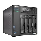 Asustor Lockerstor 4 AS6604T 4 Bay NAS - Netzwerkspeicher Gehäuse, Quad Core 2.0GHz CPU, 4GB RAM DDR4, M.2 NVMe SSD Caching