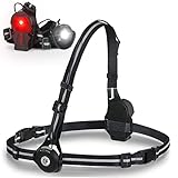 LuTuo Lauflicht, 500 Lumen Lauflampe Sport, 90° Verstellbarer Balken, USB Wiederaufladbare Lauflampe, Wasserdichtes Laufen Licht, 360° Reflektierend Brustlicht, LED Brustlampe Laufen for Joggen Ang