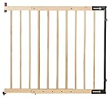 CLAMARO 'KidsGuard V2 Holz Treppenschutzgitter verstellbar von 75,5 cm - 117 cm, universal Treppengitter aus Massivholz zur Wandmontage, inkl. Wand Montagematerial und Montageanleitung