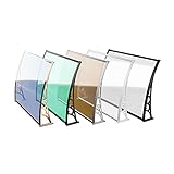 Vordach für Haustür Vordach Überdachung, Haustürvordach,Dach Shelter Eaves Abdeckung Platten Aus Polycarbonat Schützt Vor Sonne, Regen, Schneeregen Oder Schnee (Color : White, Size : 80 * 100cm)