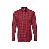 Seidensticker Herren New BD Pocket Patch5 Hemd mit Button-Down-Kragen, Bordeaux, 40