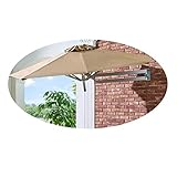 HLMBQ Balkonschirm Sonnenschutz grün Sonnenschirm,Wandschirm Gartenschirm Marktschirm Terrassenschirm Ampelschirm wetterfester knickbar UV-Schutz 8 Rippen 220/250