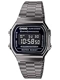 Casio Herren Digital Japanischer Quarz Uhr mit Edelstahl Armband A168WEGG-1BEF