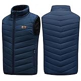 Beheizbare Weste Damen Herren Beheizte Jacke USB Lade Heizweste Elektrische Jacke 8 Heizzonen Fleeceweste mit 3 Temperatur Winterjacke Waschbare Warme Weste für Outdoor Wandern Jagd Sk