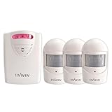 4VWIN Home Security, Auffahrt Alarmsystem, 1 Empfänger und 3 PIR Bewegungsmelder Drahtloser I