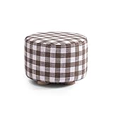 TBSHX Foam Pouf Hocker, Massivholzfuss Ottoman Ottoman Mit Abnehmbarer Leinendecke Und Anti-Rutsch-Holzbein Last 300KG fusshocker gepolstert sitzhocker Outdoor (Color : Multi-Colored)