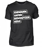 Hochwertiges Herren Shirt - Ehemann Vater Beschützer Held Tshirt Geschenk Shirt Für Jeden Pap