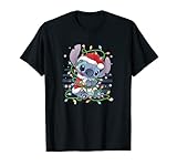 Disney Christmas Lilo & Stitch Christmas Lights Portrait T-S