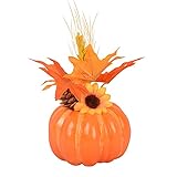 WENDAO Halloween Kürbis Deko Künstlicher Kürbis Ornament Herbst Dekor Tabelle Halloween Dekoration Künstlich Kürbis Fälschung Ahornblatt Kürbis Ahornblätter Home Weihnachten Dekoration Th (B)