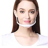 FEOYA 3 Stück Gesichtsschutzschild Plastik Kinn Visier Anti-Splash Transparent Schutzvisier Hygiene Schutzschirm für Restaurant Küche G