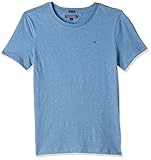 Tommy Hilfiger Jungen Boys Basic Cn Knit S/S Regular Fit T-Shirt, Blau (Dark Allure Heather 408), 152 ( Herstellergröße: 12)