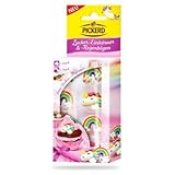 Zuckerdekor / Streudekor 'ZUCKER - EINHÖRNER + REGENBOGEN' (Essbar / 90 g - 8 Stück) BACK - DEKORATION