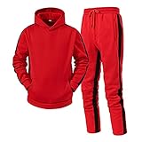 Trainingsanzug Herren - Jogginganzug Herren aus Baumwolle - Slim Fit Hoodie Pullover Jogginghose mit Taschen Herren Joggingsuit Freizeitanzug Sets Trainingsanzug Hausanzug Running Fitness Sportanzug