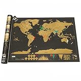 World Scratch Map Weltkarten-Plakat-Scratch-Spaß Eine Reise-Scratch-Karte, die speziell für Reisende entwickelt w