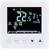 revolt Raumthermostat Touch: Wand-Thermostat für Fußbodenheizung, LCD, Touch-Tasten, programmierbar (Heizung Thermostat Wand)