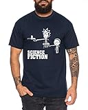 RM Fiction Herren T-Shirt Morty dan Sanchez Mr Rick Meeseeks Harmon, Farbe:Dunkelblau, Größe:4XL