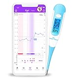 Easy@Home Basalthermometer Fruchtbarkeitsthermometer Ovulationstest zur Zykluskontrolle und Eisprung-Tracking mit Premom APP, Digitales Thermometer mit blauer Hintergrundbeleuchtung LCD-Anzeige (Blau)