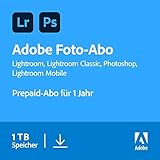 Adobe Creative Cloud Foto-Abo mit 1TB: Photoshop und Lightroom | 1 Jahreslizenz | PC/Mac Online Code & Dow