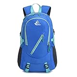 AOKUO 35L Wandern Rucksack Outdoor Rucksack Männer und Frauen Sport Reise Bergsteiger Tasche wasserdichte und atmungsaktive Rucksack (Color : Blue, Size : 35L)