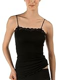 CALIDA Damen Richesse Lace Unterhemd, Schwarz (schwarz 996), 42 (Herstellergröße: S=40/42)
