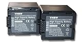 2 x vhbw Akku Set 1500mAh kompatibel mit Camcorder Kamera ersetzt Panasonic CGA-DU07, CGA-DU12, CGA-DU14, CGR-DU06VW, VBD070VW, VBD140VW Ersatz für CGA-DU21