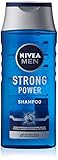 NIVEA MEN Strong Power Shampoo (250 ml), effektives Haarshampoo mit Meeresmineralien, Pflegeshampoo für kraftvolles und gestärktes H