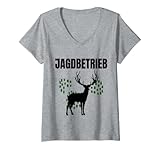 Damen Drückjagd Bekleidung Jagdbekleidung Jäger Warnweste Jagd T-Shirt mit V