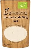 Bio Backmalz 200g – enzymaktiv und ballaststoffreich – das ideale Brötchenbackmittel aus 100% Gerstenmalz – natürlicher Mehlzusatz für eine bessere Hefegärung und Bräunung