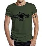 T-Shirt für den US-Army Fan: Used Look Black O