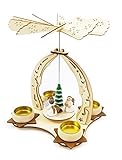 Wichtelstube-Kollektion Holz Teelicht Weihnachtspyramide f. Teelichter Weihnachten Engel Chor H:24