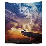 YYRAIN Nordic Printing Home Polyester Hängetuch Multifunktionale Kunstwerk Dekoration Tapete Bankett Dekoration Wandteppich Schlafzimmer Nachttisch Wandbehang 52x59 Inch[W130xH150cm]
