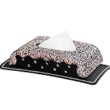 iSpchen Taschentuchbox Auto Bling Glitzer Tücherbox für Auto Sonnenblende Hängende Tissue Box Tücherhalter Strass Serviettenhalter Tissue Holder für Frauen Autozubehör,