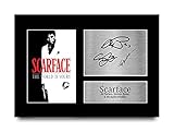 HWC Trading Scarface A4 Ungerahmt Signiert Gedruckt Autogramme Bild Druck-Fotoanzeige Geschenk Für Al Pacino Steven Bauer Michelle Pfeiffer F