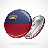 Hellweg Druckerei Button Anstecker Liechtenstein Flagge Fürstentum Europa Badge Ab