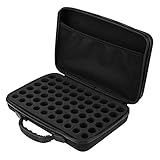 Wifehelper Tragetasche für ätherische Öle Hartschalen-Etui, 60 Flaschen Geeignet für Flaschen 5 ml, 15 ml Hartschalen-Aromatherapie-Reiseöle Organizer Stoßfester Halter Schutztasche(Schwarz)