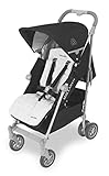 Maclaren Techno XLR Arc Kinderwagen für Neugeborene bis 25 kg, Ausziehbares wasserdichtes Verdeck UPF 50+ und Liegesitz, Inklusive abnehmbarem Winterfußsack und Regenhülle, Schwarz/Silb