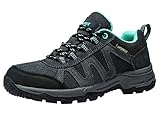 riemot Wanderschuhe Trekkingschuhe Herren Damen Wasserdicht, Leichte Outdoor Laufschuhe Trailrunning Shoes, Atmungsaktiv Trekking-& Wanderhalbschuhe Walking Schuhe, Grau Grün Damen EU 37