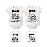 YSCULBUTOL Baby Twins Body Damen We Have Arrived T-Shirts Twin Kleidung - - 0-3 M